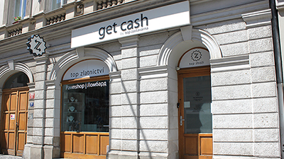 GetCash Zastavárna Praha Karlín - exteriér